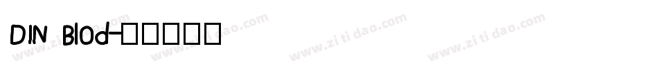 DIN Blod字体转换
